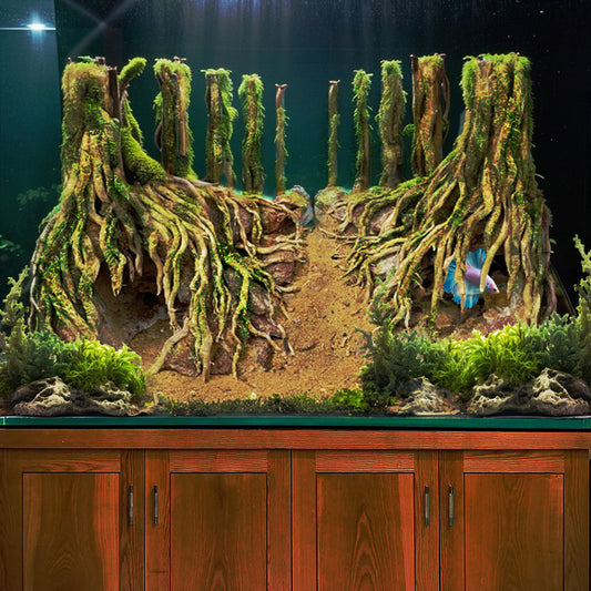 Aquascape driftwood aquarium mountain cave for fish tank decorations
