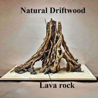 Driftwood tree stump with holes hardscape decorations fish tank landscape