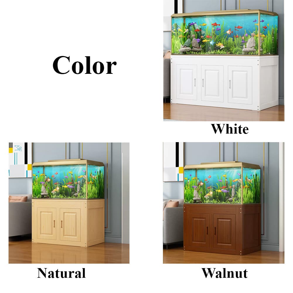 Aquarium stand solid wood cabinet wooden fish tank stand accessories decor