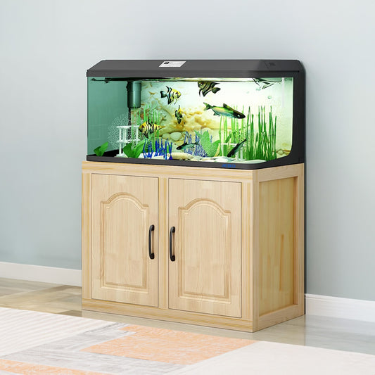 Fish tank stand sturdy wooden cabinet 55 gallon aquarium stand accessories decor