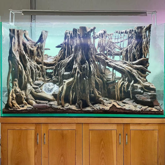 Tree stump aquarium driftwood extra large terrarium background for fish tank