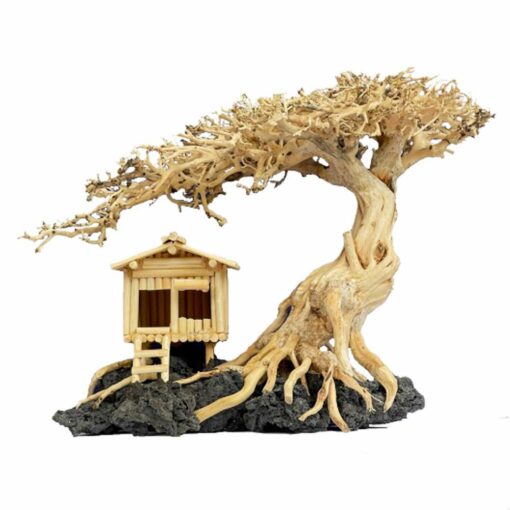 Bonsai driftwood with fish house aquarium fish tank decorations