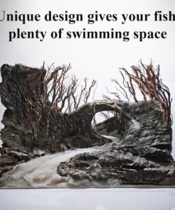 Large aquarium driftwood rock cave aquascape hardscape hideout decorations fish tank 4