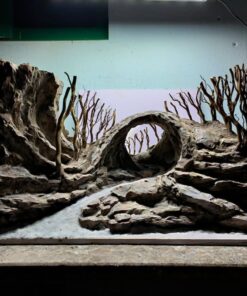 Large aquarium driftwood rock cave aquascape hardscape hideout decorations fish tank 7