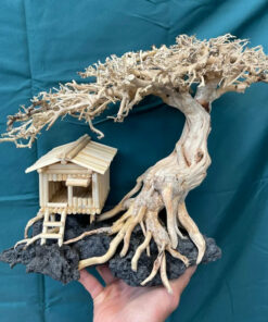 Bonsai driftwood with fish house aquarium fish tank decorations