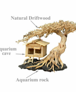 Bonsai driftwood with fish house aquarium fish tank decorations