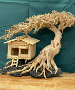 Bonsai driftwood with fish house aquarium fish tank decorations